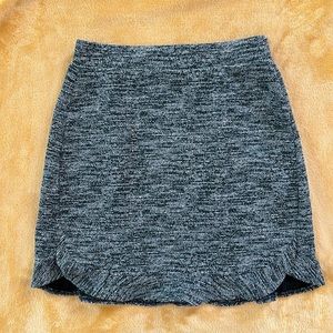 Loft gray/black/white skirt size XS